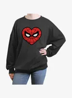 Marvel Spider-Man: Across The Spider-Verse Spidey Heartbreaker Womens Oversized Sweatshirt