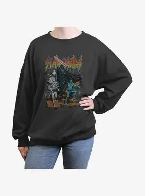 Star Wars Metal Womens Oversized Sweatshirt