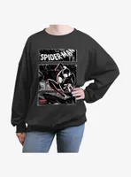 Marvel Spider-Man: Across The Spider-Verse Street Panels Womens Oversized Sweatshirt
