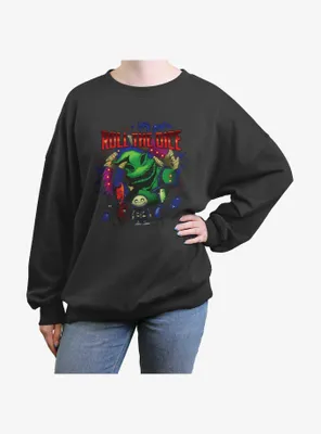 Disney The Nightmare Before Christmas Oogie Dice Womens Oversized Sweatshirt