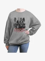 Stranger Things Upside Down Womens Oversized Sweatshirt