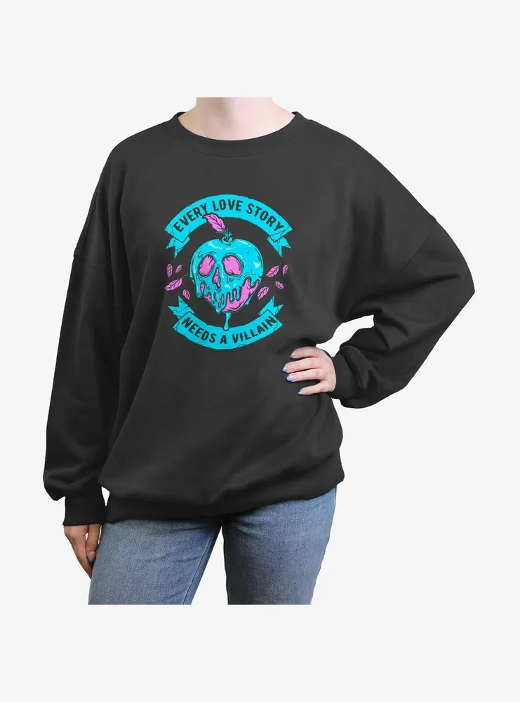 Disney Villains Love Story Villain Womens Oversized Sweatshirt