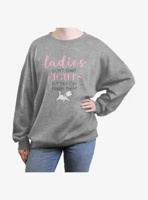Disney The AristoCats Marie Ladies Finish Fights Womens Oversized Sweatshirt