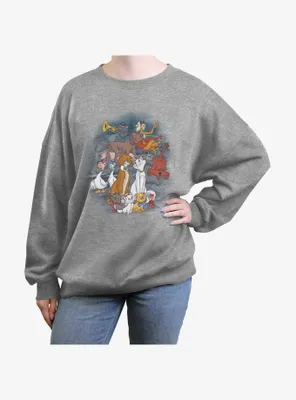 Disney The AristoCats Everybody Wants To Be A Cat Womens Oversized Sweatshirt