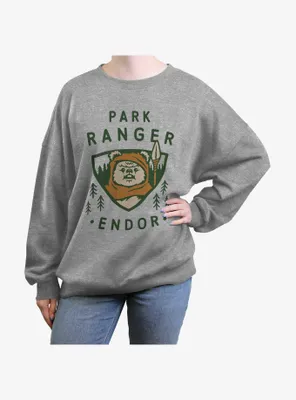 Star Wars Ewok Park Ranger Womens Oversized Sweatshirt