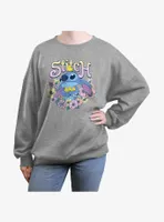 Disney Lilo & Stitch Spring Womens Oversized Sweatshirt