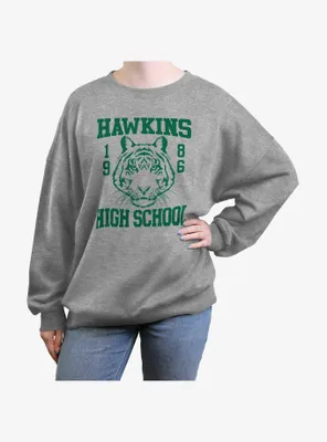 Stranger Things Hawkins High School 1986 Womens Oversized Sweatshirt