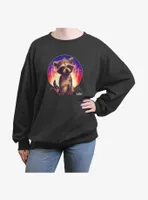 Marvel Guardians of the Galaxy Baby Rocket Womens Oversized Sweatshirt