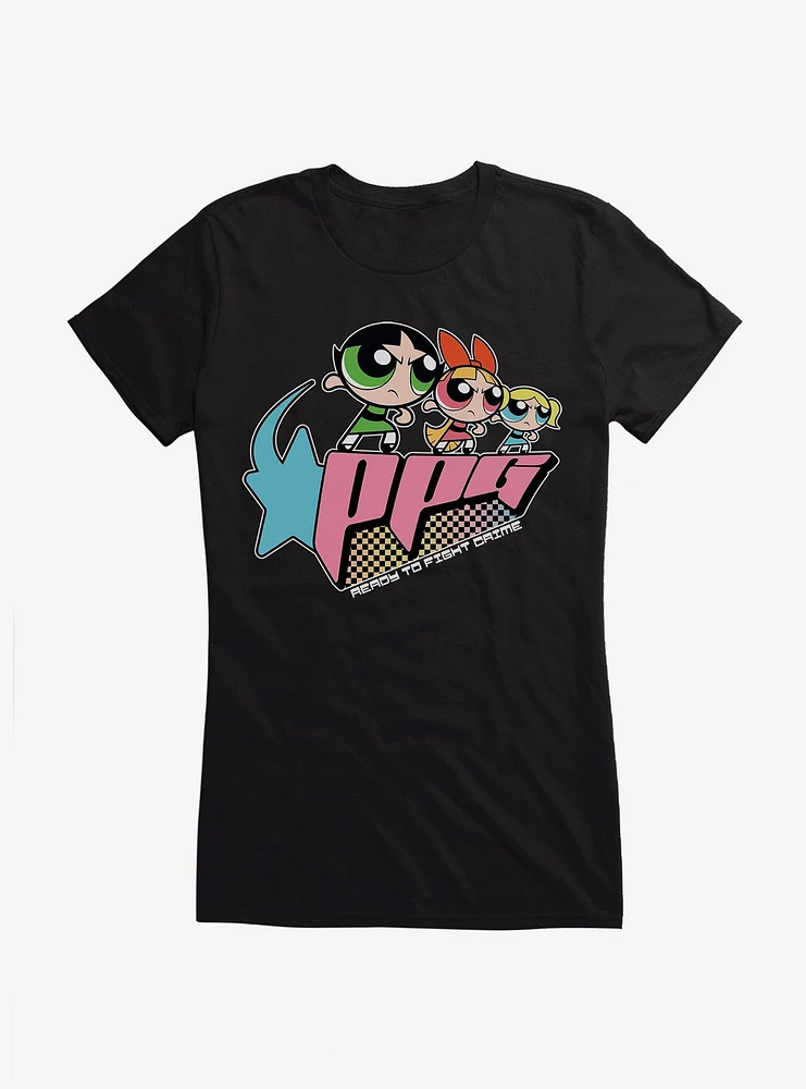 Powerpuff Gilrs Ready To Fight Crime Girls T-Shirt