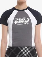 Social Collision Go Away Color-Block Girls Raglan T-Shirt