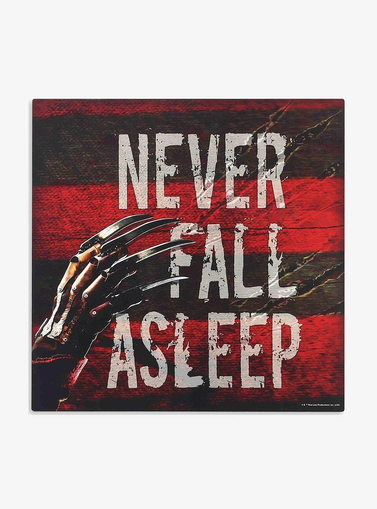 A Nightmare on Elm Street Never Fall Asleep Wood Wall Decor