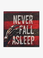 A Nightmare on Elm Street Never Fall Asleep Wood Wall Decor
