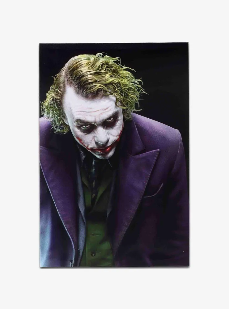 DC Comics Joker The Dark Knight Close Up Canvas Wall Art