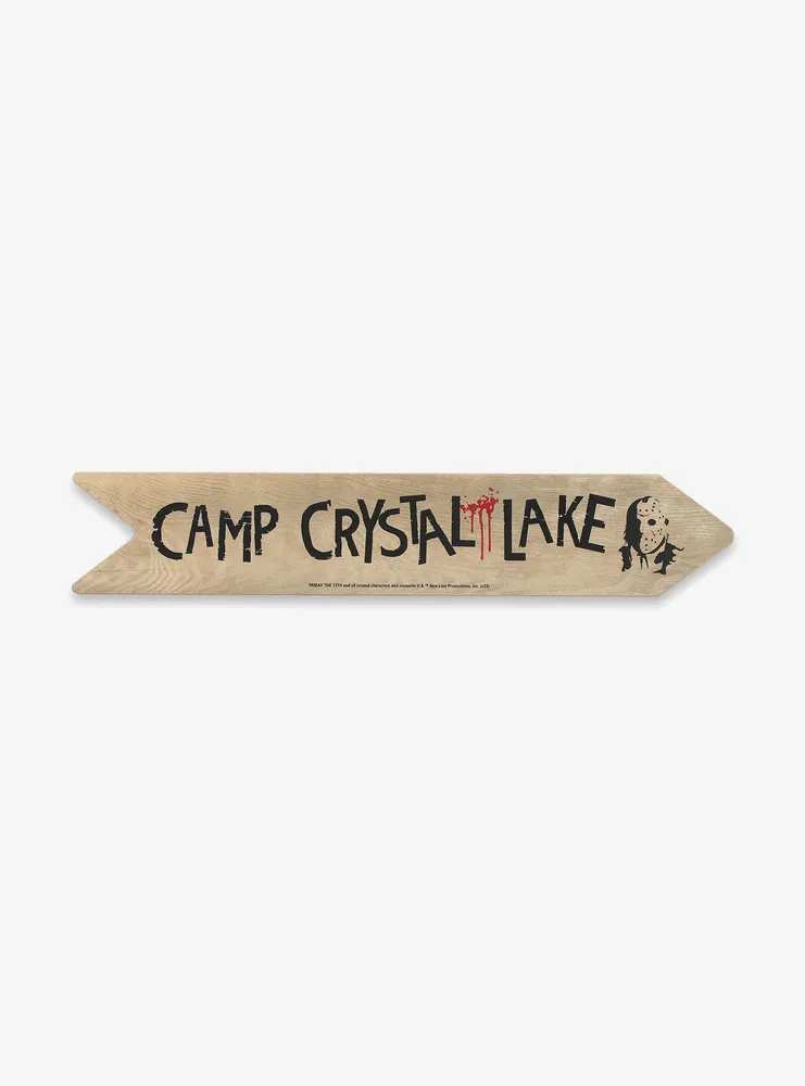 Friday the 13th Camp Crystal Lake Arrow Wood Wall Decor