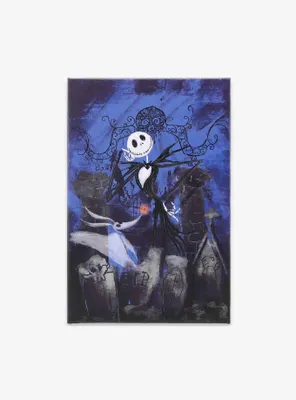 Disney Nightmare Before Christmas Jack & Zero Graveyard Canvas Wall Decor