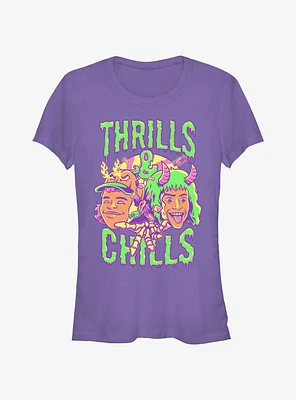 Stranger Things Thrills & Chills Drip Dustin and Eddie Girls T-Shirt