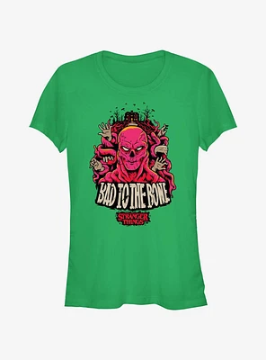 Stranger Things Vecna Bad To Bone Girls T-Shirt