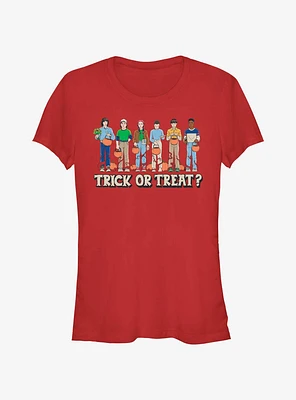 Stranger Things Trick Or Treat Crew Girls T-Shirt
