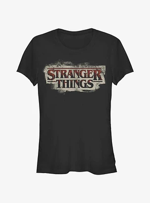 Stranger Things Drippy Blood Logo Girls T-Shirt