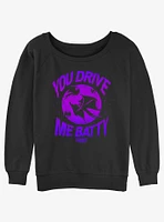 Stranger Things You Drive Me Demo Batty Girls Slouchy Sweatshirt