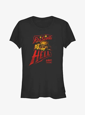 Stranger Things Raising Hell Girls T-Shirt