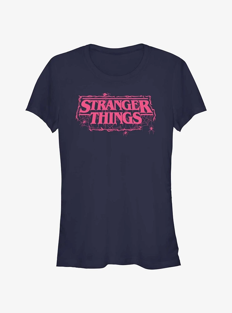 Stranger Things Webbed Logo Girls T-Shirt