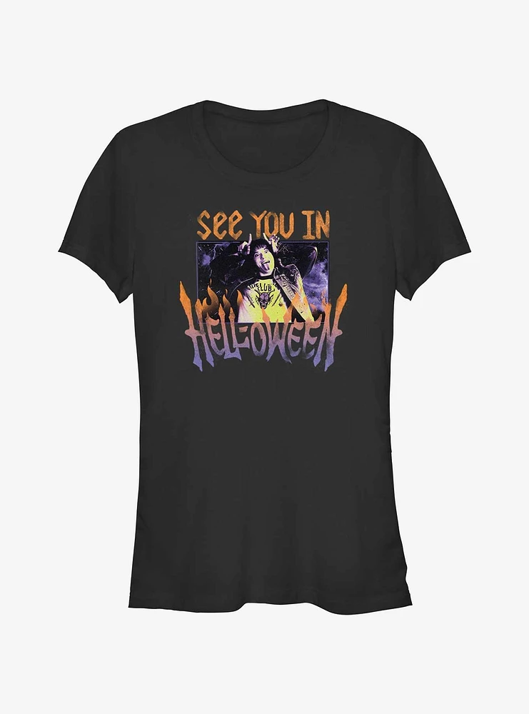 Stranger Things Eddie Munson See You Helloween Girls T-Shirt