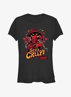 Stranger Things Vecna Stay Creepy Girls T-Shirt