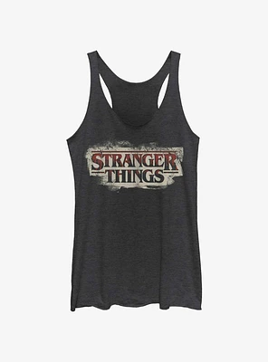 Stranger Things Drippy Blood Logo Girls Tank