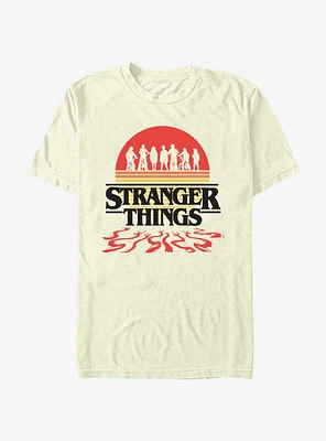 Stranger Things Sunset Vecna Vines Logo T-Shirt