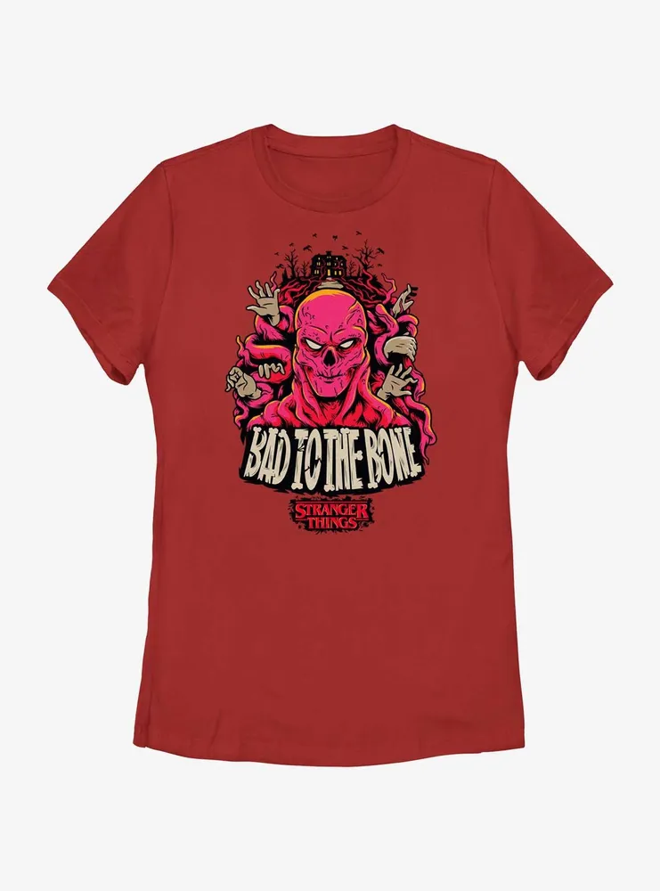 Stranger Things Vecna Bad To Bone Womens T-Shirt