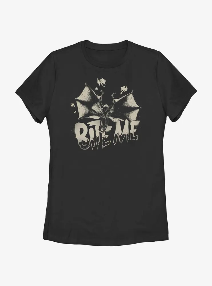 Stranger Things Demobat Bite Me Womens T-Shirt