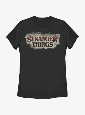 Stranger Things Drippy Blood Logo Womens T-Shirt