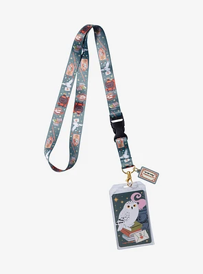Loungefly Harry Potter Icons Allover Print Lanyard - BoxLunch Exclusive