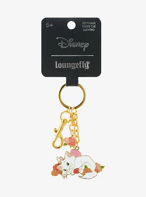 Loungefly Disney The Aristocats Marie Floral Multi-Charm Keychain - BoxLunch Exclusive