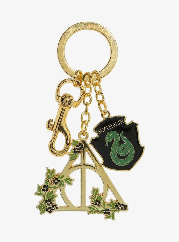 Loungefly Harry Potter Deathly Hallows Slytherin Multi-Charm Keychain — BoxLunch Exclusive