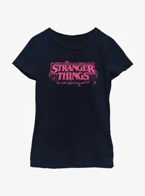 Stranger Things Webbed Logo Youth Girls T-Shirt