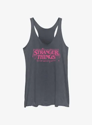 Stranger Things Webbed Logo Womens Tank Top