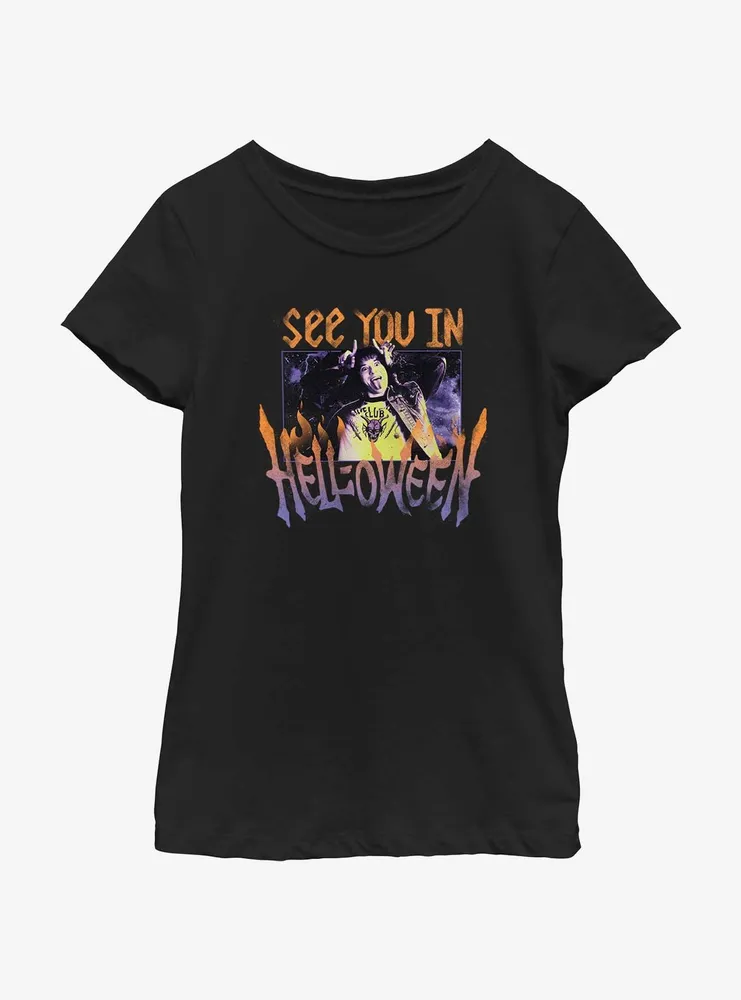 Stranger Things Eddie Munson See You Helloween Youth Girls T-Shirt