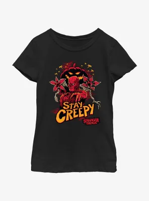 Stranger Things Vecna Stay Creepy Youth Girls T-Shirt