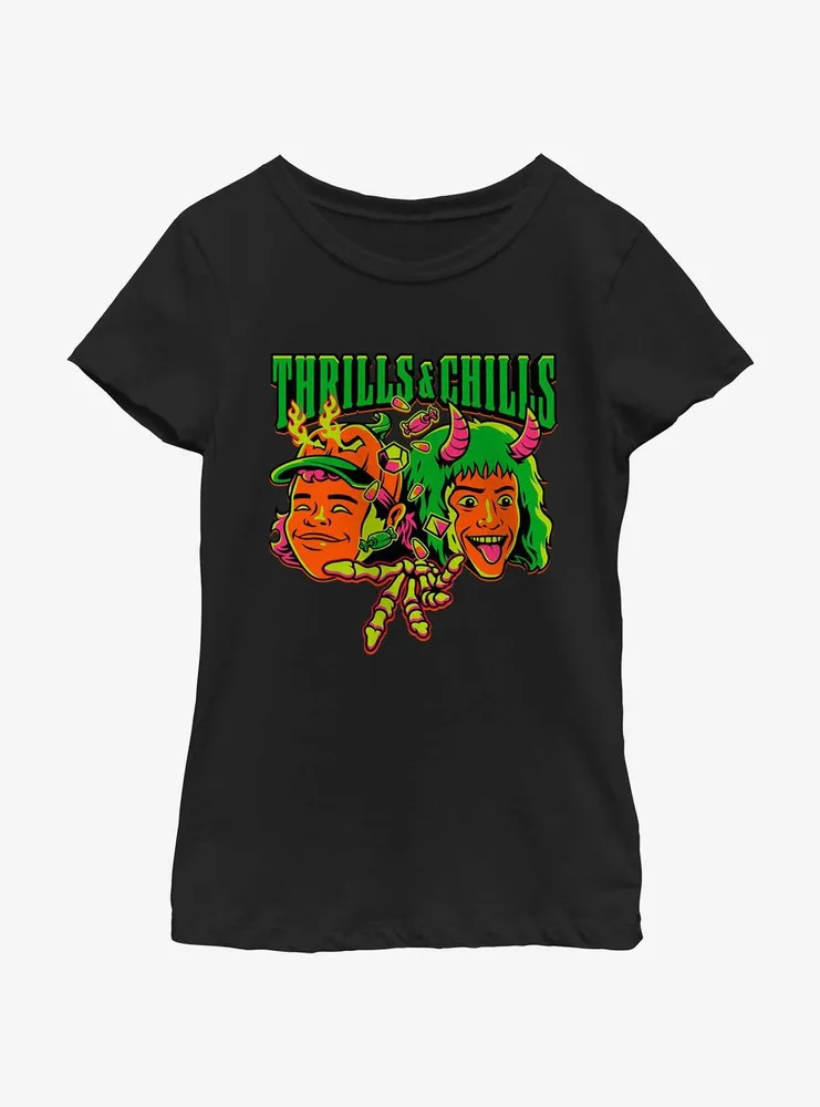 Stranger Things Thrills & Chills Dustin and Eddie Youth Girls T-Shirt