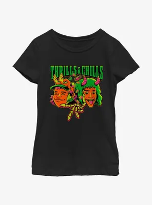 Stranger Things Thrills & Chills Dustin and Eddie Youth Girls T-Shirt