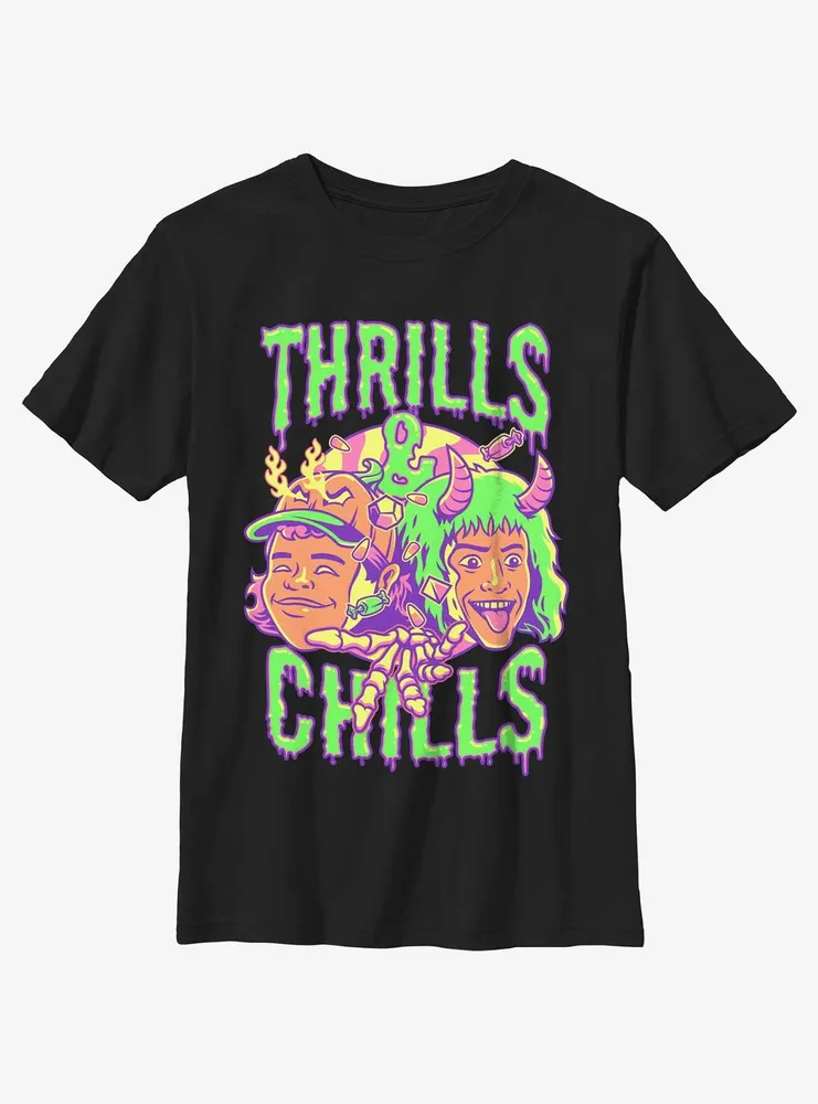 Stranger Things Thrills & Chills Drip Dustin and Eddie Youth T-Shirt