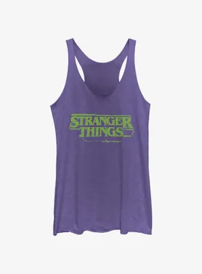 Stranger Things Destructive Logo Womens Tank Top