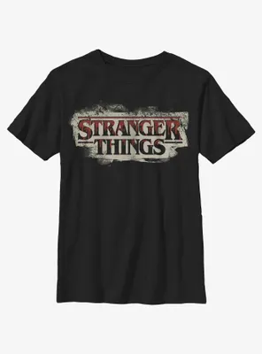 Stranger Things Drippy Blood Logo Youth T-Shirt