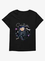 Coraline The Cat Swirl And Stars Womens T-Shirt Plus