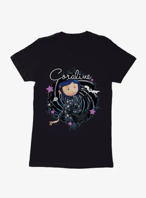 Coraline The Cat Swirl And Stars Womens T-Shirt