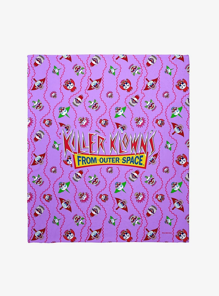 Killer Klowns From Outer Space Klowns Throw Blanket