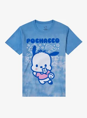 Pochacco Tie-Dye Boyfriend Fit Girls T-Shirt