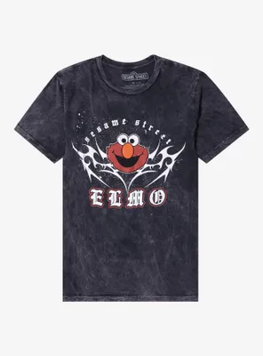 Sesame Street Elmo Metal Boyfriend Fit Girls T-Shirt